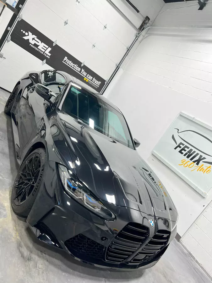 PPF installation on hood and fender sections